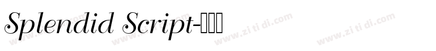 Splendid Script字体转换